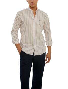 Camisa Lion of Porches de popelin a rayas manga larga hombre