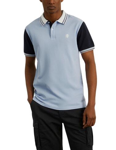 Polo Lion of Porches tricolor en piqué para hombre