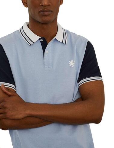 Polo Lion of Porches tricolor en piqué para hombre