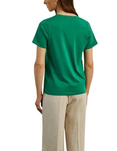 Camiseta Lion of Porches básica con cuello a pico de mujer