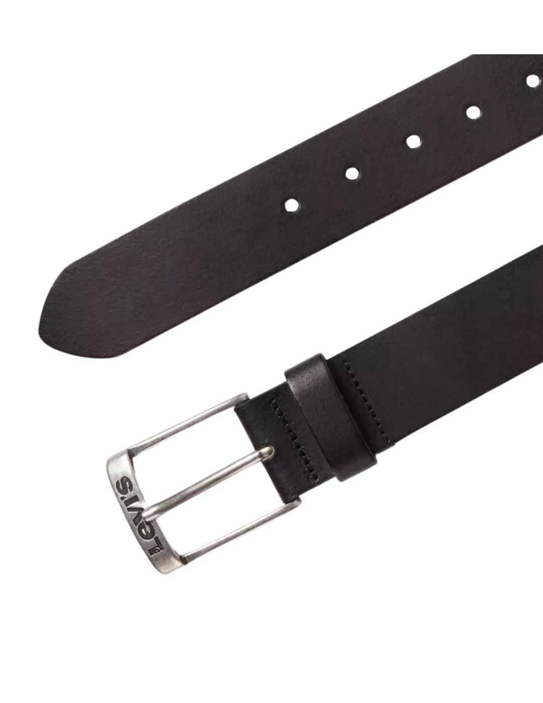 Cinturón Levi's® negro unisex de piel