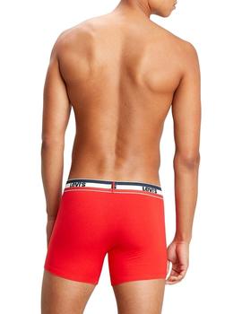 Boxer Levis Boxer Brief Logo Sportwear pack rojo y negro