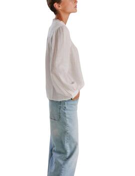 Camisa Indi & Cold de manga larga con bordado smoke blanca