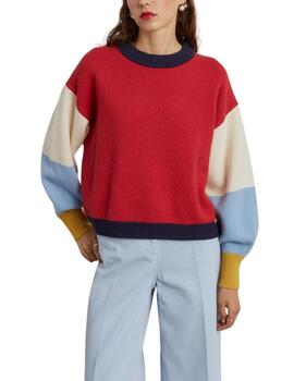 Lion of Porches jersey color block de lana mujer