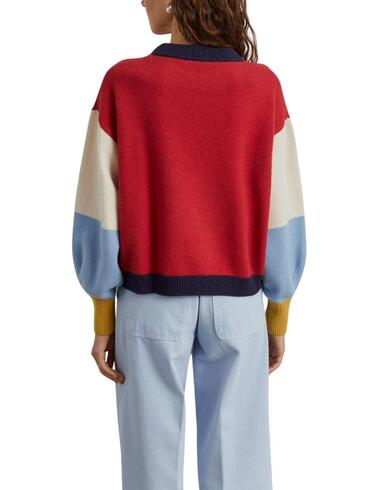 Lion of Porches jersey color block de lana mujer