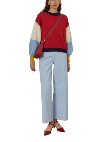 Lion of Porches jersey color block de lana mujer