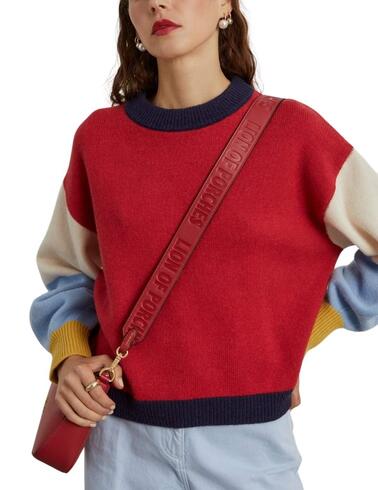 Lion of Porches jersey color block de lana mujer