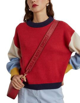 Lion of Porches jersey color block de lana mujer