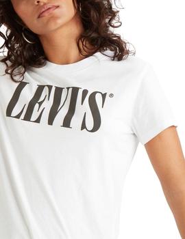 Camiseta Levis The Perfect Tee  Serif Logo White