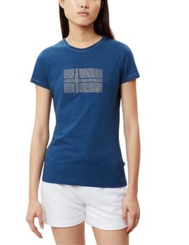 Camiseta Napapijri Sefro azul para mujer manga corta