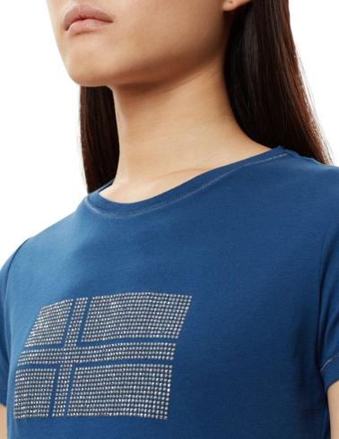 Camiseta Napapijri Sefro azul para mujer manga corta