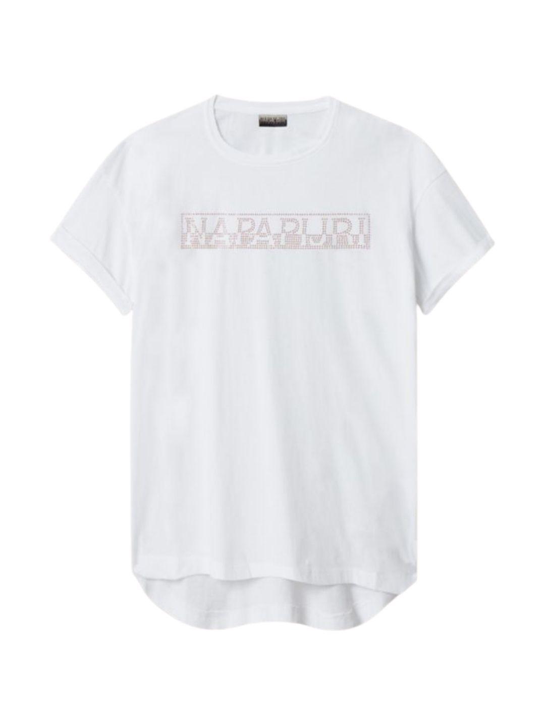 Camiseta Napapijri Siccari blanca para mujer manga corta