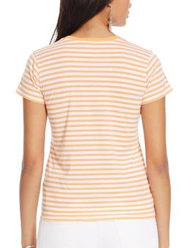 Camiseta Polo Ralph Lauren de rayas naranja para mujer