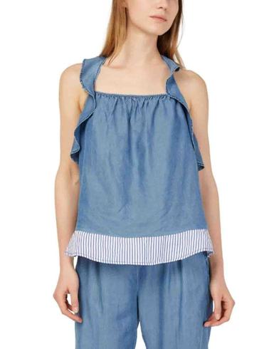 Top Gas Jeans Daly denim azul medio de mujer