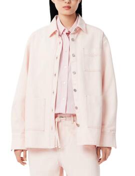 Sobrecamisa Lacoste de mujer en tejido denim oversized