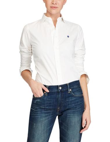 Camisa Polo Ralph Lauren popelín blanca