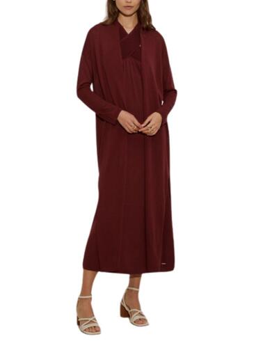 Cárdigan largo Lion of Porches abierto en punto de mujer