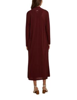 Cárdigan largo Lion of Porches abierto en punto de mujer