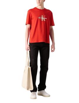 Camiseta Calvin Klein con logo impreso en el pecho de hombre