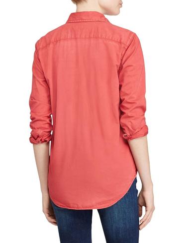 Camisa Polo Ralph Lauren Relaxed Fit teja para mujer