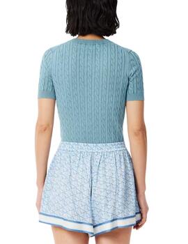 Jersey Lacoste de mujer de manga corta con efecto lavado
