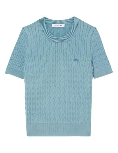 Jersey Lacoste de mujer de manga corta con efecto lavado