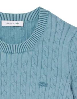 Jersey Lacoste de mujer de manga corta con efecto lavado
