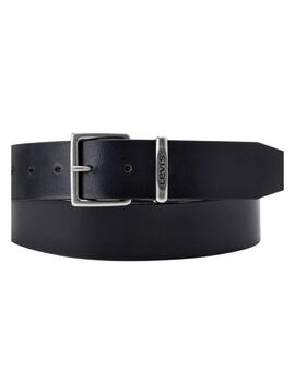 Cinturón Levi's® Keeper de cuero unisex en negro