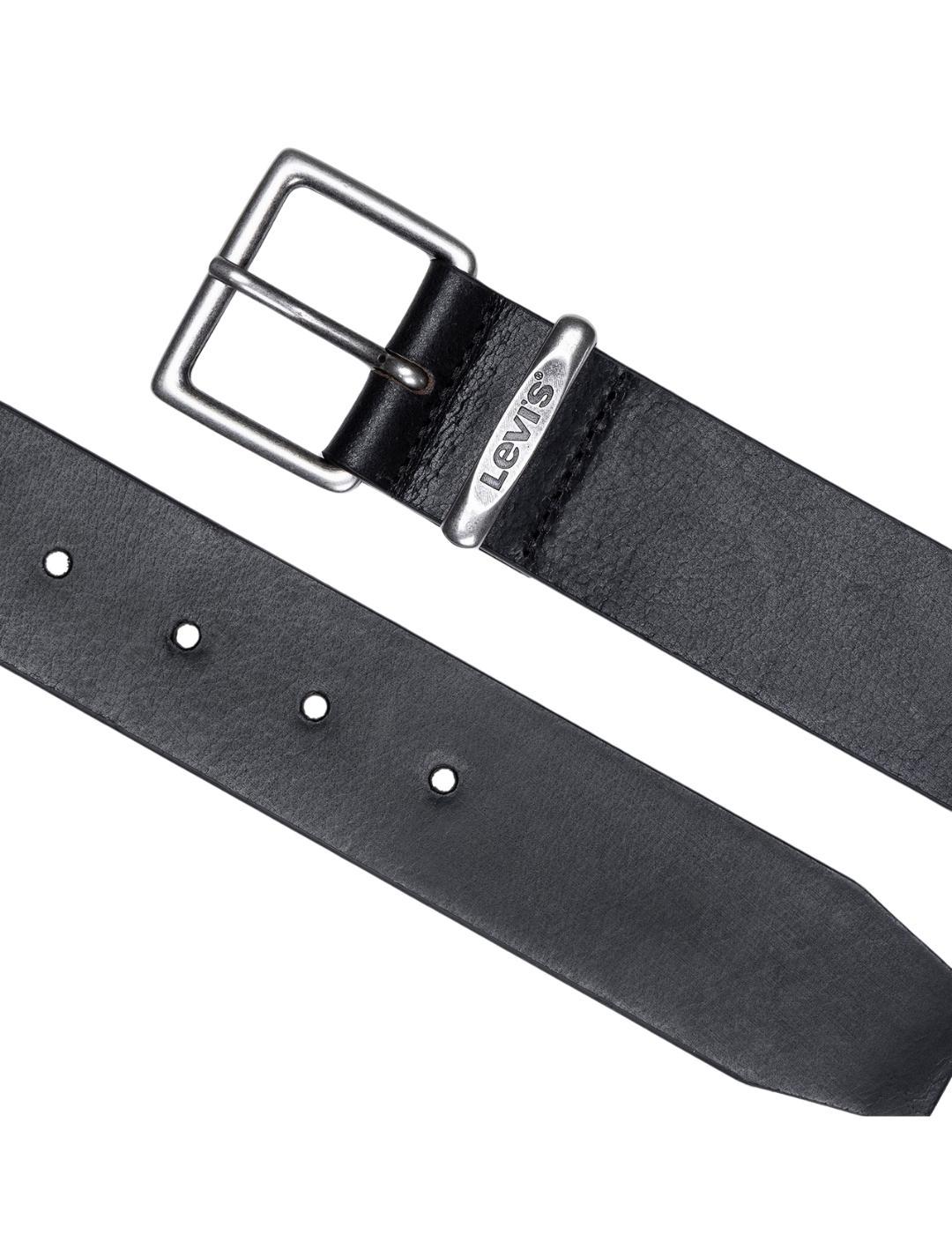 Cinturón Levi's® Keeper de cuero unisex en negro