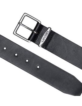 Cinturón Levi's® Keeper de cuero unisex en negro