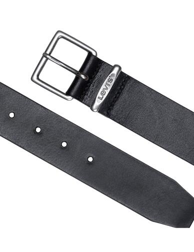 Cinturón Levi's® Keeper de cuero unisex en negro