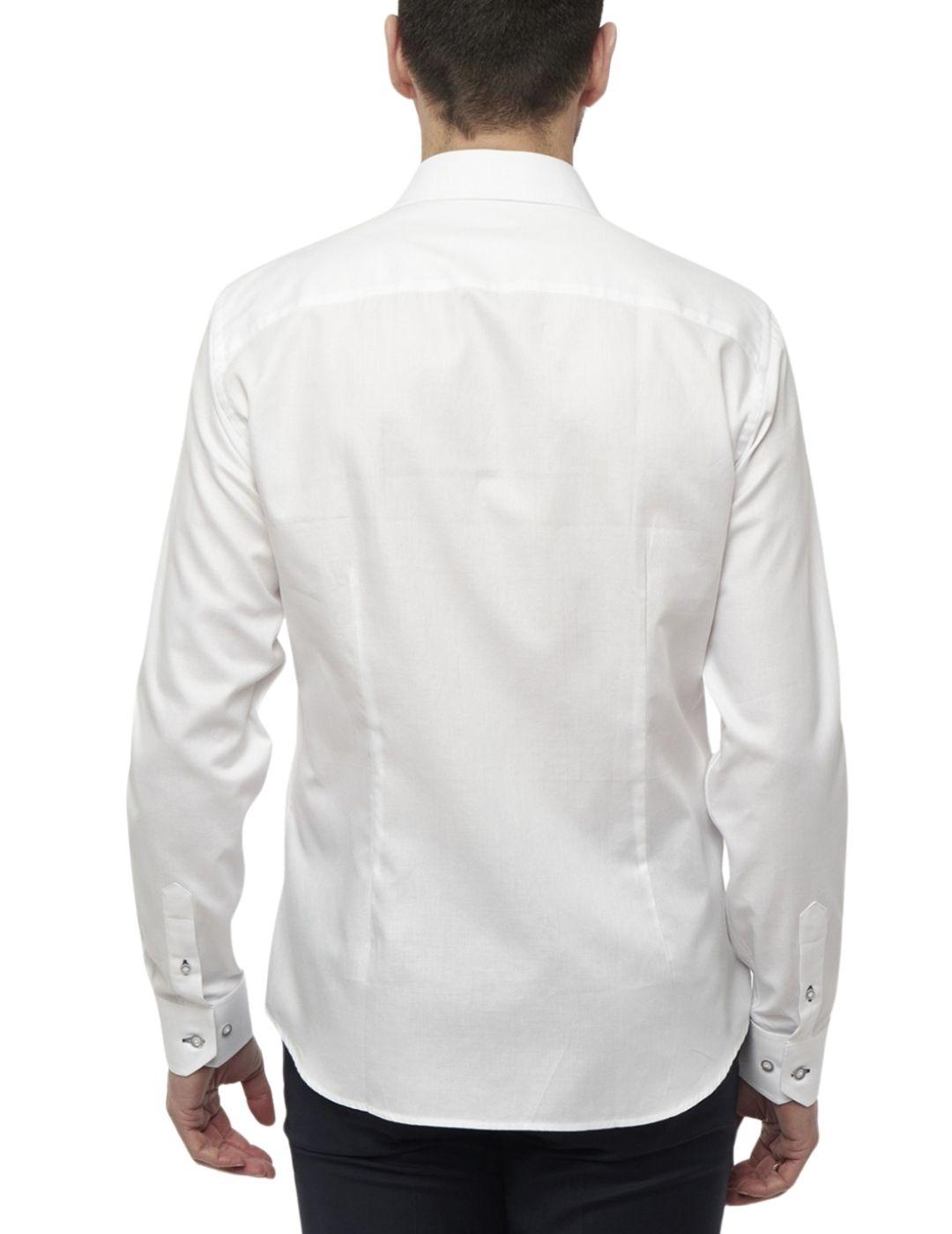 Camisa Florentino regular fit de popelín  para hombre blanca