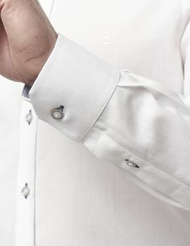 Camisa Florentino regular fit de popelín  para hombre blanca