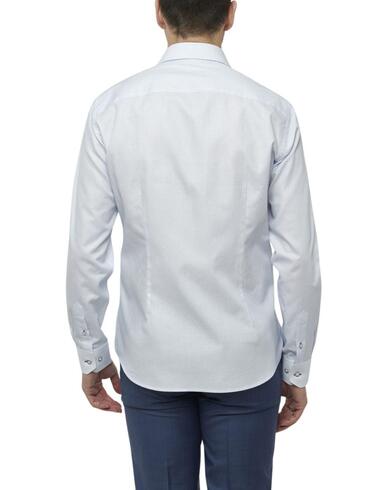 Camisa Florentino regular fit de popelín para hombre celeste