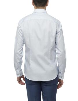 Camisa Florentino regular fit de popelín para hombre celeste