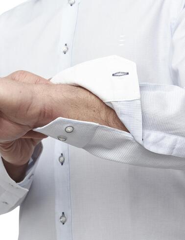 Camisa Florentino regular fit de popelín para hombre celeste
