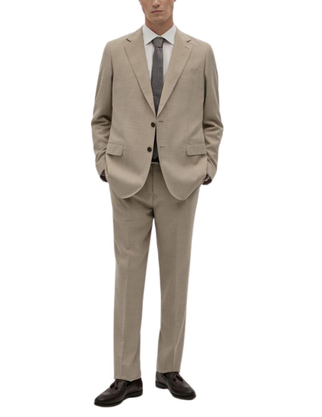 Traje Decenio de hombre de corte slim fit en beige