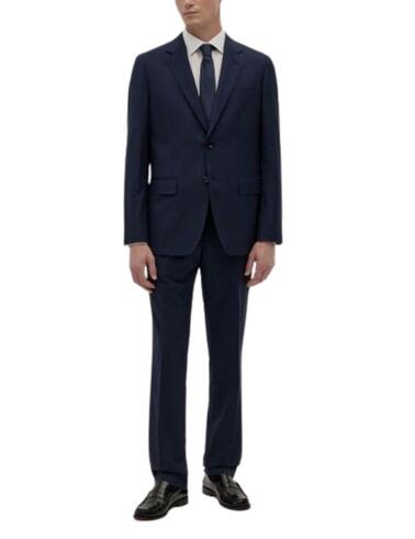 Traje Decenio de hombre de corte slim fit en marin con rayas