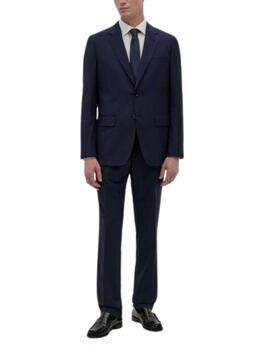 Traje Decenio de hombre de corte slim fit en marin con rayas