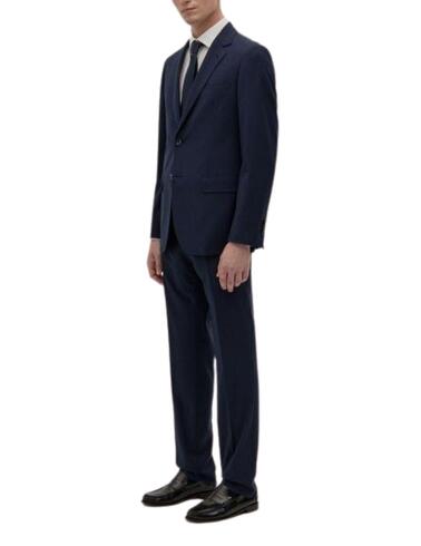 Traje Decenio de hombre de corte slim fit en marin con rayas