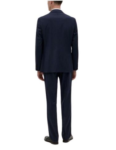 Traje Decenio de hombre de corte slim fit en marin con rayas