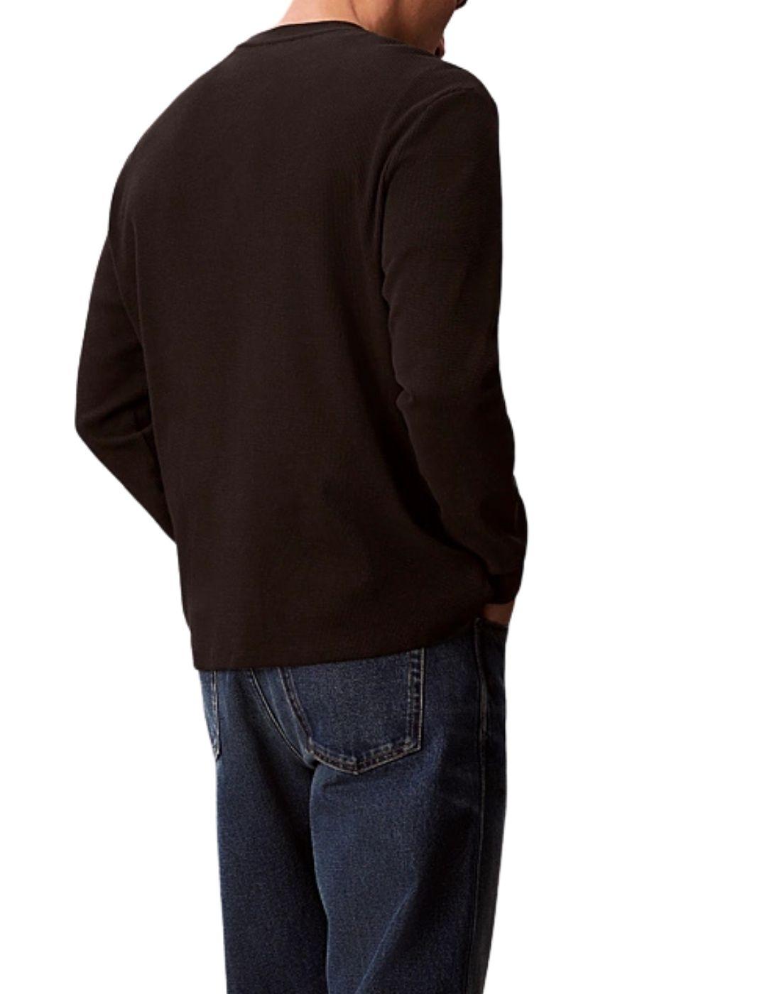 Camiseta Calvin Klein de manga larga con tejido estructurado