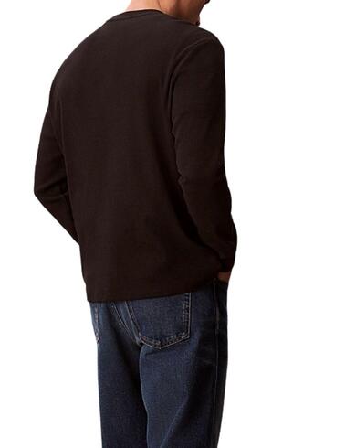 Camiseta Calvin Klein de manga larga con tejido estructurado
