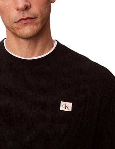 Camiseta Calvin Klein de manga larga con tejido estructurado