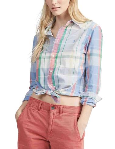 Camisa Polo Ralph Lauren cuadros classic fit para mujer