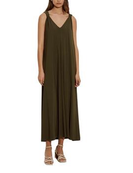 Vestido largo Lion of Porches en punto con escote a pico