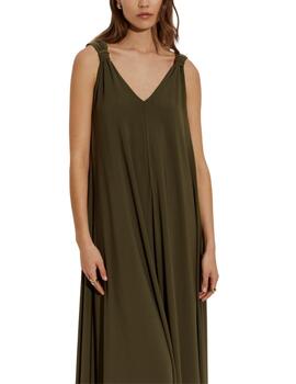Vestido largo Lion of Porches en punto con escote a pico