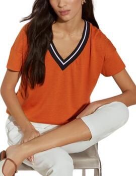 Camiseta Liion of Porches de mujer con escote a pico