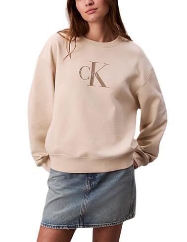 Sudadera Calvin Klein de mujer holgada con logotipo