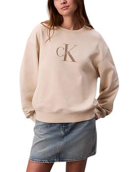 Sudadera Calvin Klein de mujer holgada con logotipo
